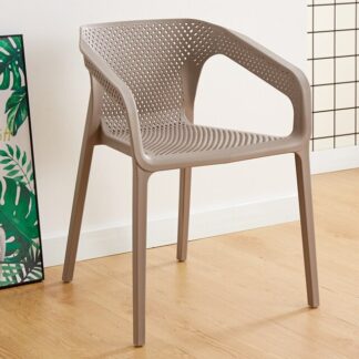Dining Chairs PP Plastics Armchairs Nordic Grey