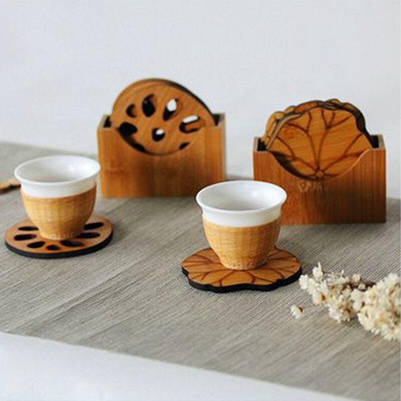 4PCS Lotus Leaf Shape Cup Coaster - Image 4