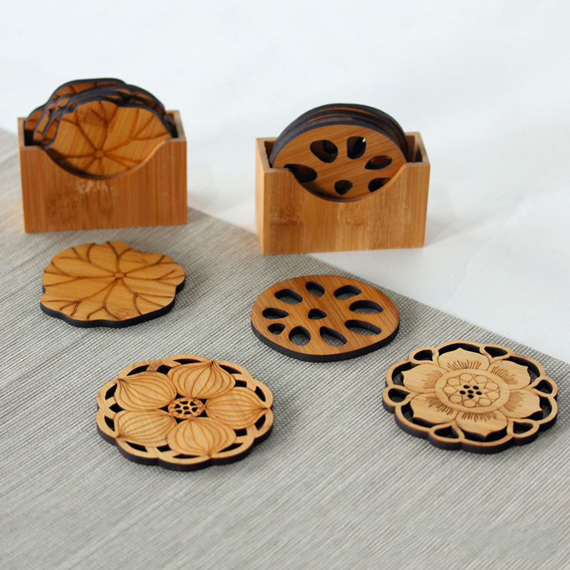 4PCS Lotus Leaf Shape Cup Coaster