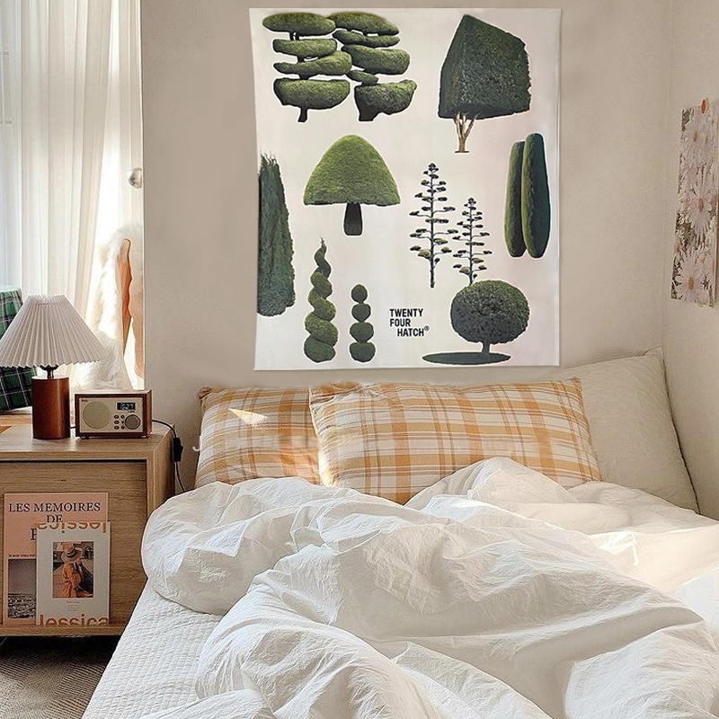 Lovely Trees Wall Hanging Tapestry Plants for Aesthetic Home Decor