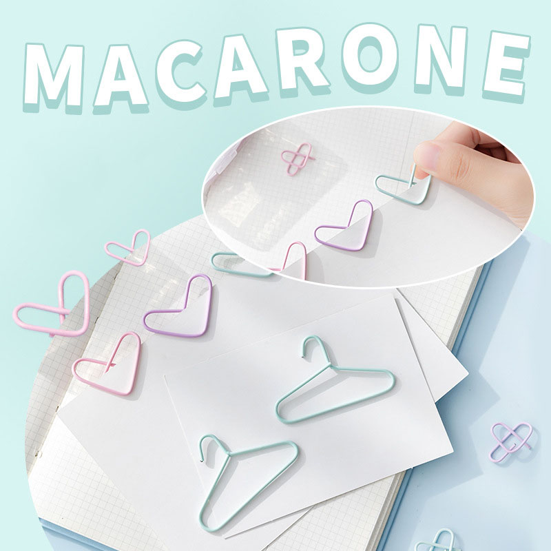 50 PCS Macaron Colored Metal Paper Clips Box - Image 3
