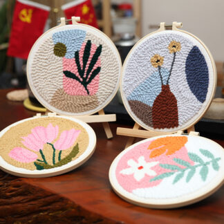 Magic Needle Embroidery Kit Punch Poke Flower Weaving