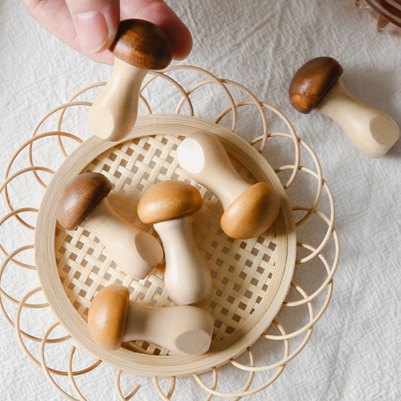 Mini Wood Mushroom Chopstick Holder