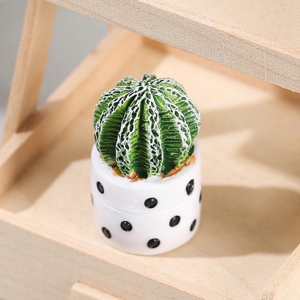 Mini Resin Cactus Miniature Pot Plant Garden Decoration