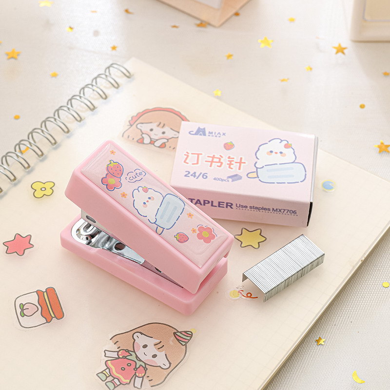 Mini Cute Rabbit Bear Stapler Set - Image 5