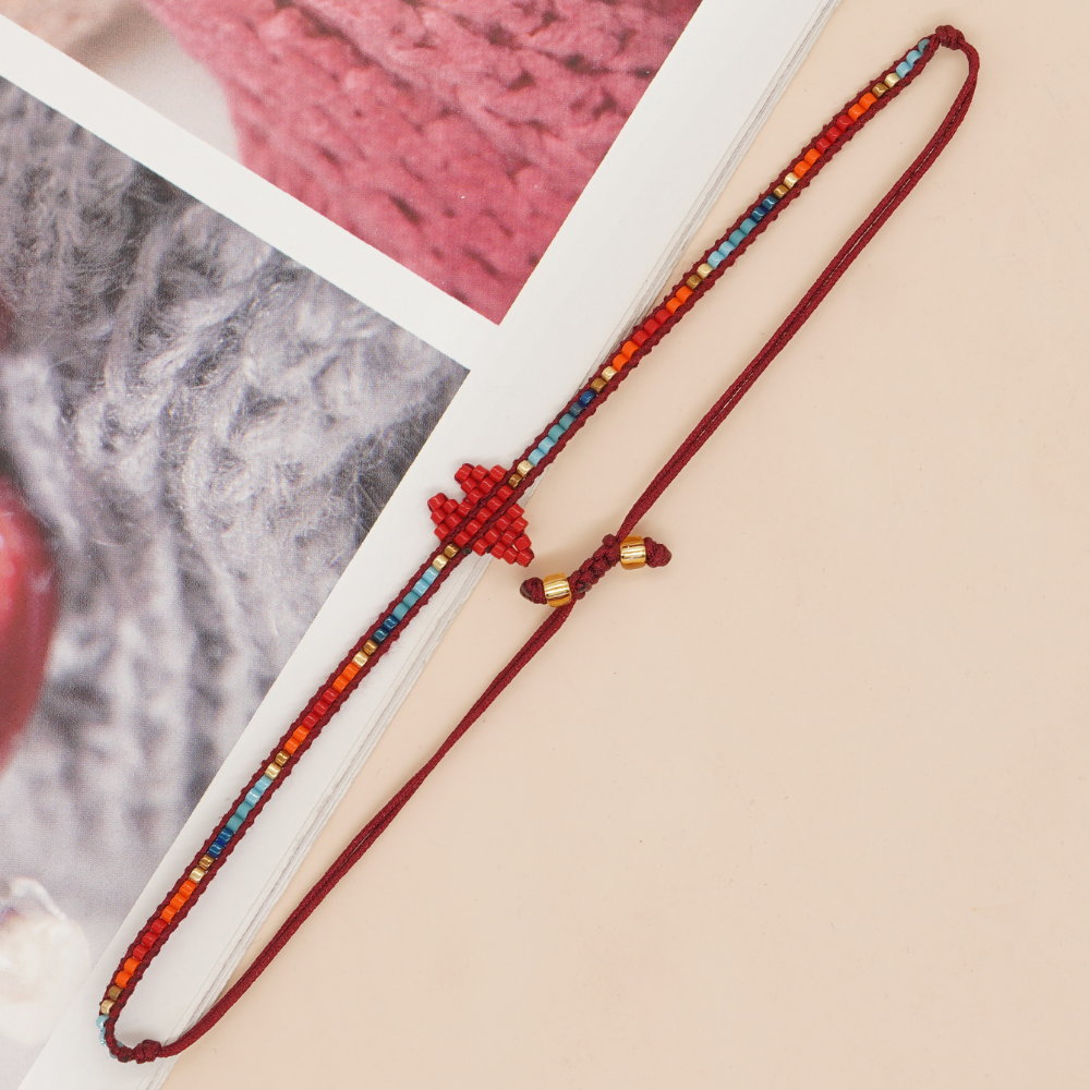 Beaded Heart Lover Handmade Bracelets Rainbow - Image 6