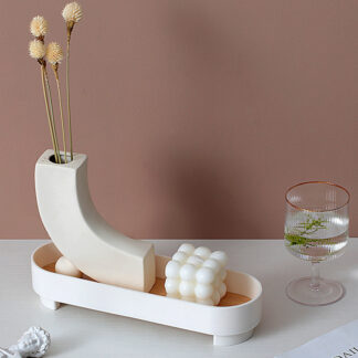 Modern Decorative Tray Home Decor, White