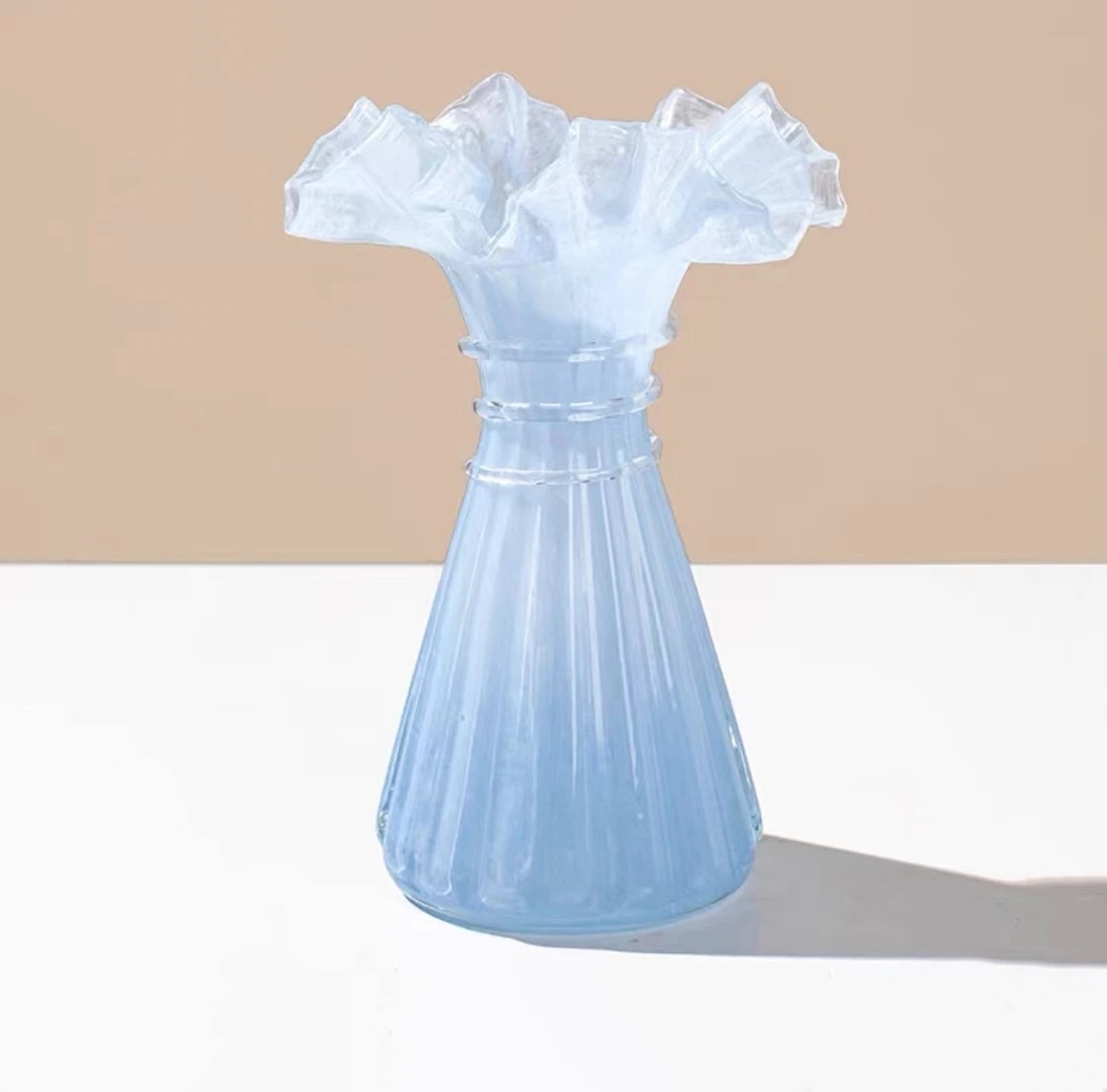 Modern Luxury Handmade Lace Vase, Blue