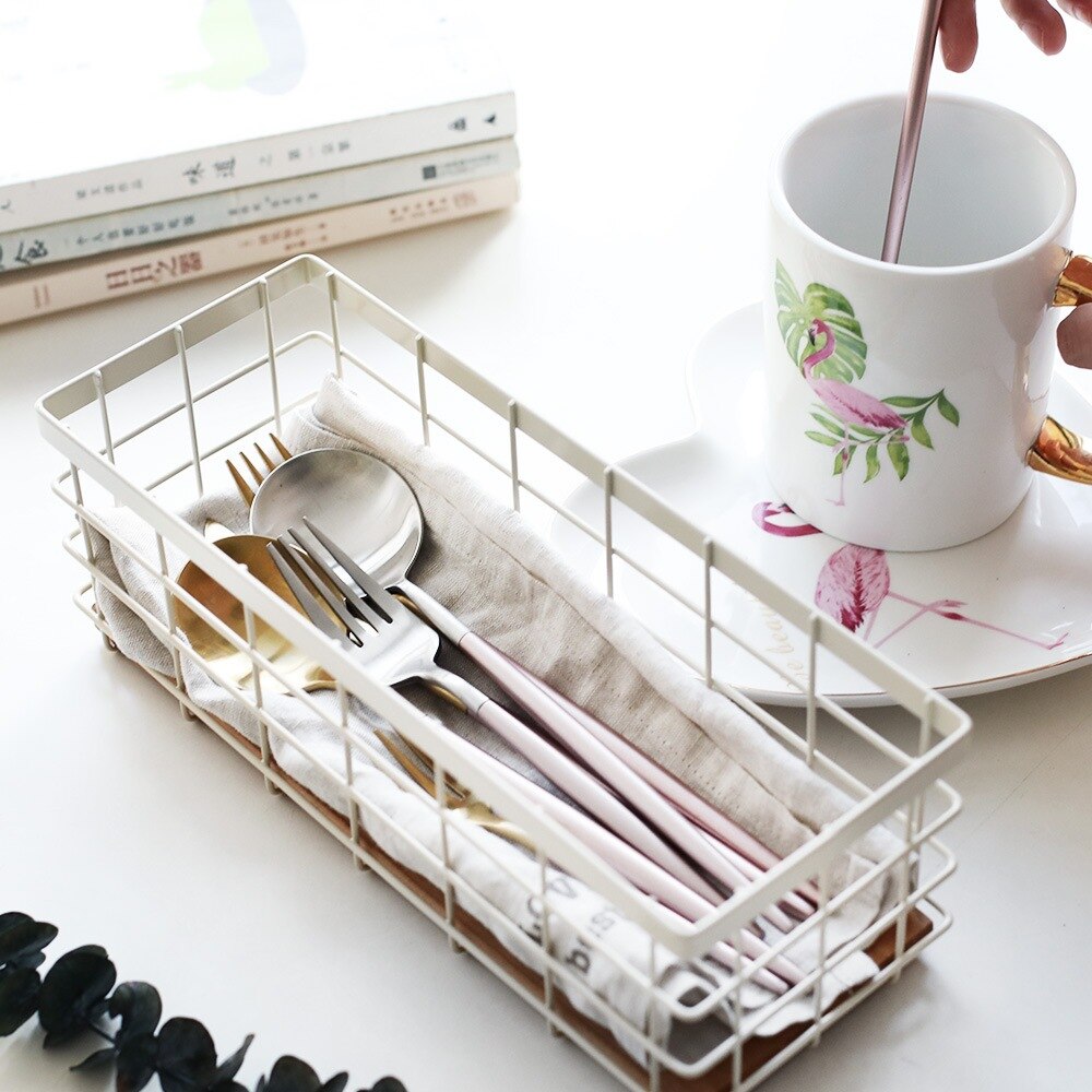 Multi-Size Simple Wrought Iron Storage Basket - Image 3