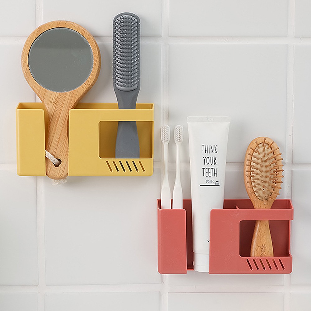 Wall-mounted Storage Box Punch-free Mobile Phone Remote Control Storage Rack - Image 2