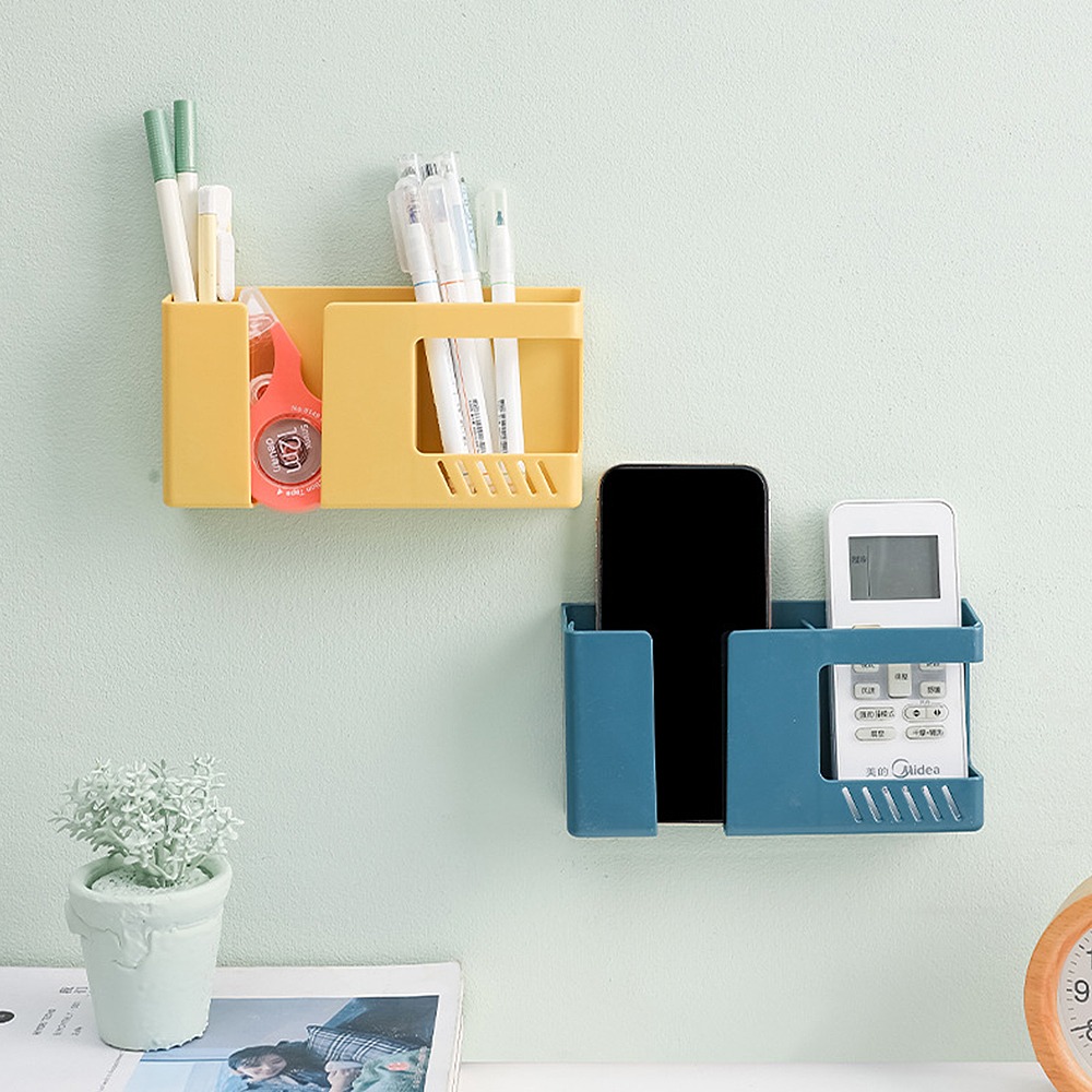 Wall-mounted Storage Box Punch-free Mobile Phone Remote Control Storage Rack - Image 3