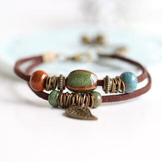 National Wind Restoring Retro Ceramic Handmade Bracelets
