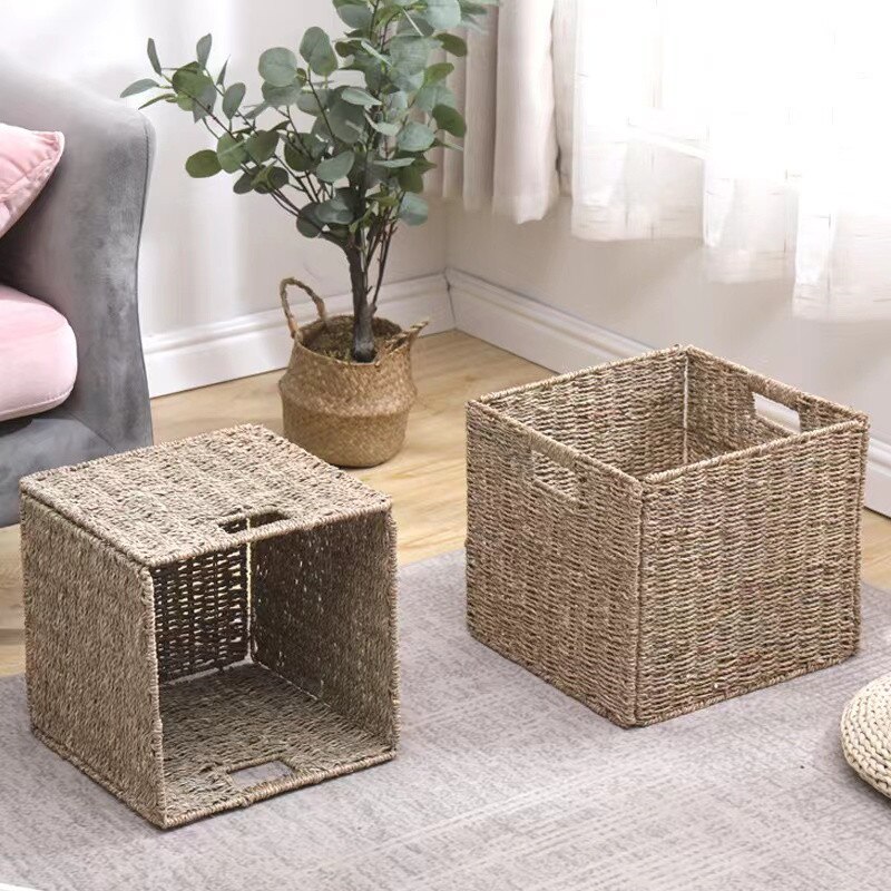 Natural Plant Foldable Storage Basket Sea Grass - Image 2