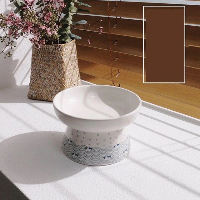 Bowl Porcelain Stress Free Pet Feeder Bowl
