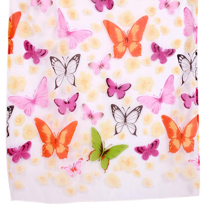 Butterflies Printed Voile Sheer Curtain - Image 6