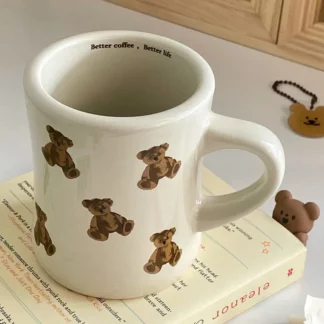 Cartoon Bear Ceramic Coffee Mug Chocolate Bear Mug