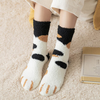 New Funny Cute Style Animal Cat Paw Cotton Sock