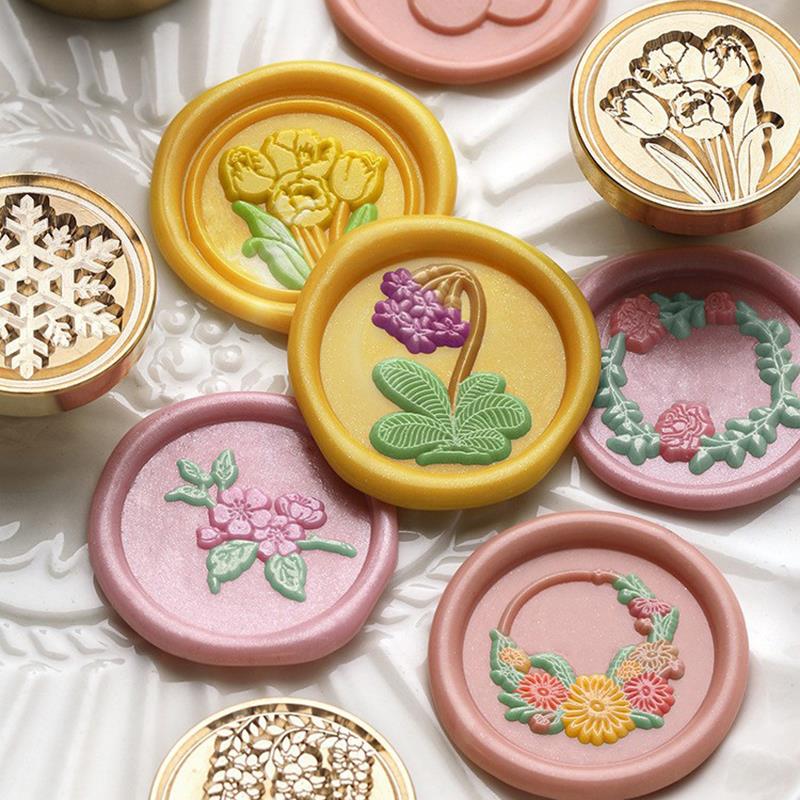 1 Pc Flower Design Stamp Seals Wax High Quality - Image 2