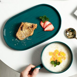 Nordic Bowl and Plate Set with Handle Cup and Saucer