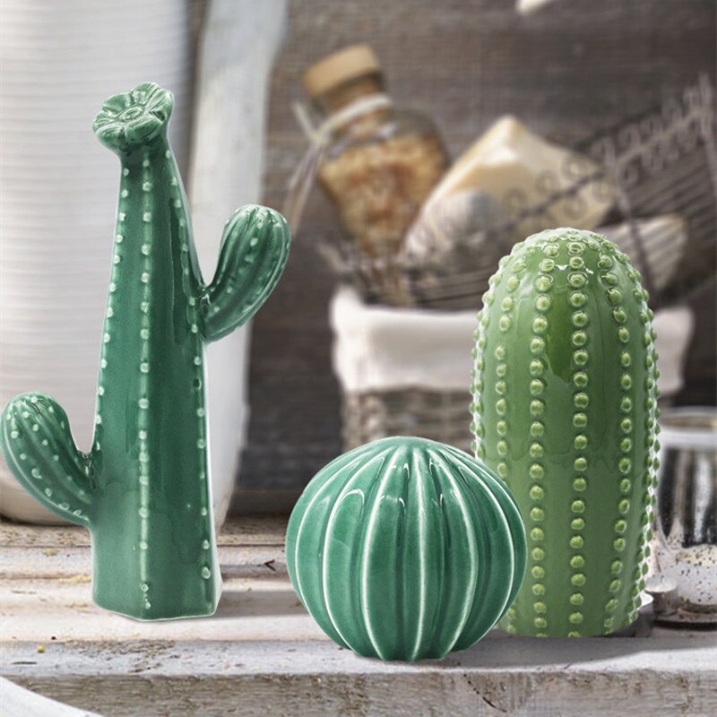 Nordic Cactus Ceramic Ornaments Room Decoration - Image 2