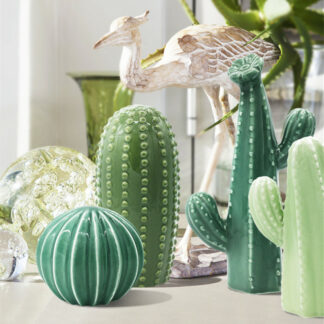Nordic Cactus Ceramic Ornaments Room Decoration