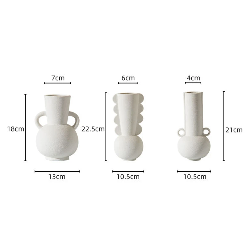 Nordic Ceramic Flower Vases, Shape C - Image 2