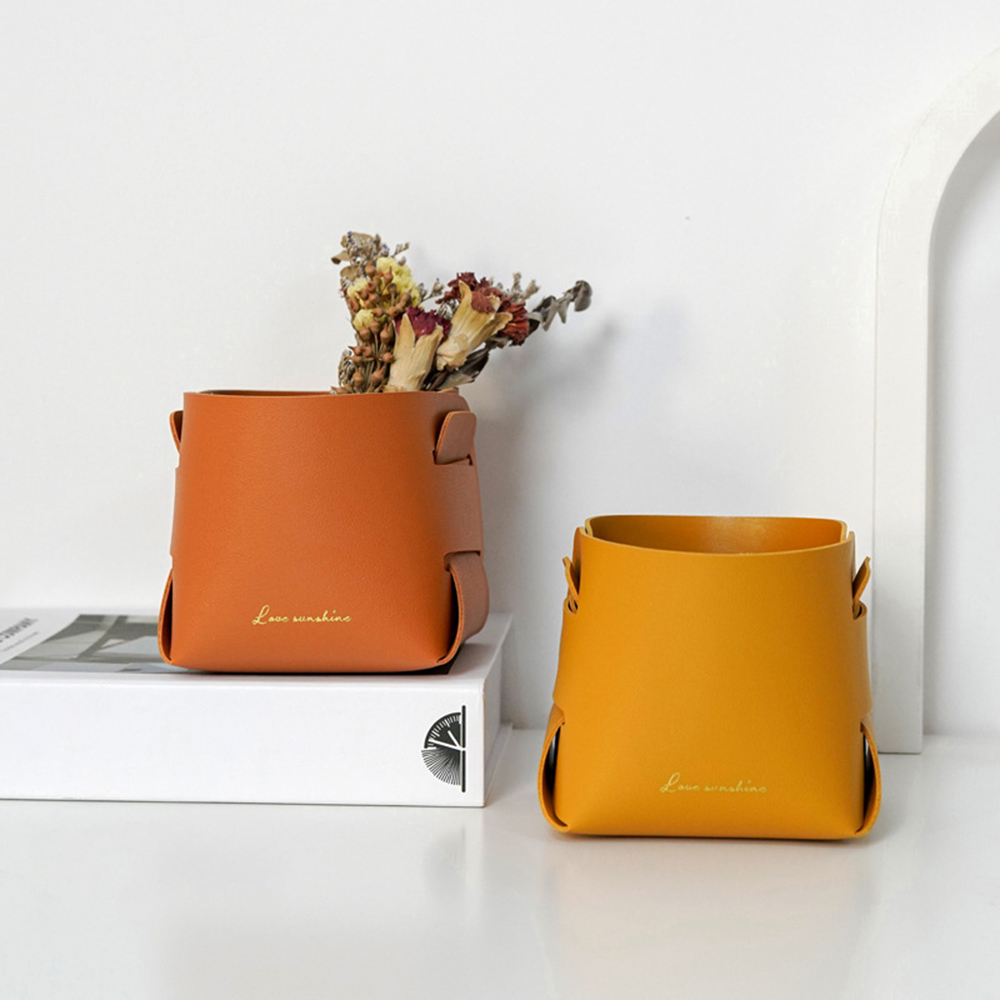 Nordic Style PU Leather Pen Holder Storage Box - Image 3