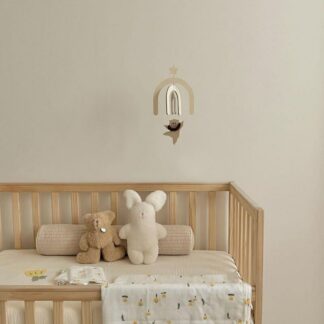 Nordic Wooden Dancing Bear Wind Chime Nursery Decoration