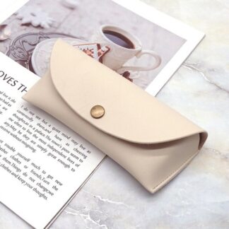 PU Leather Eyewear Cases Cover, Beige
