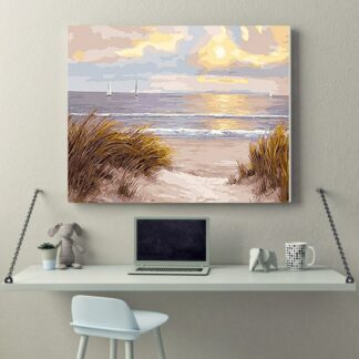 Mountain Sunrise Landscape HandPainted Oil Painting