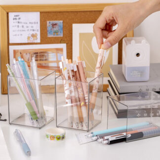 Pen Container Solid Acrylic Multifunctional Desktop Organizer
