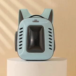 Pet Cat Carrier Backpack Breathable Foldable Blue