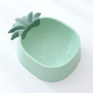 Pineapple Pet Dog Bowl Plastic, Green