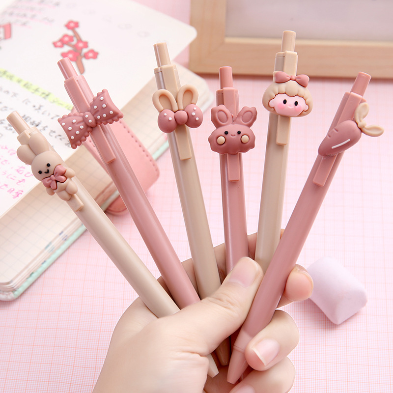 Pink Cute Ballpoint Stationery Test Pressure Pens - Image 2