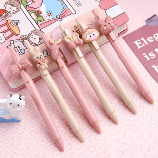 Pink Cute Ballpoint Stationery Test Pressure Pens