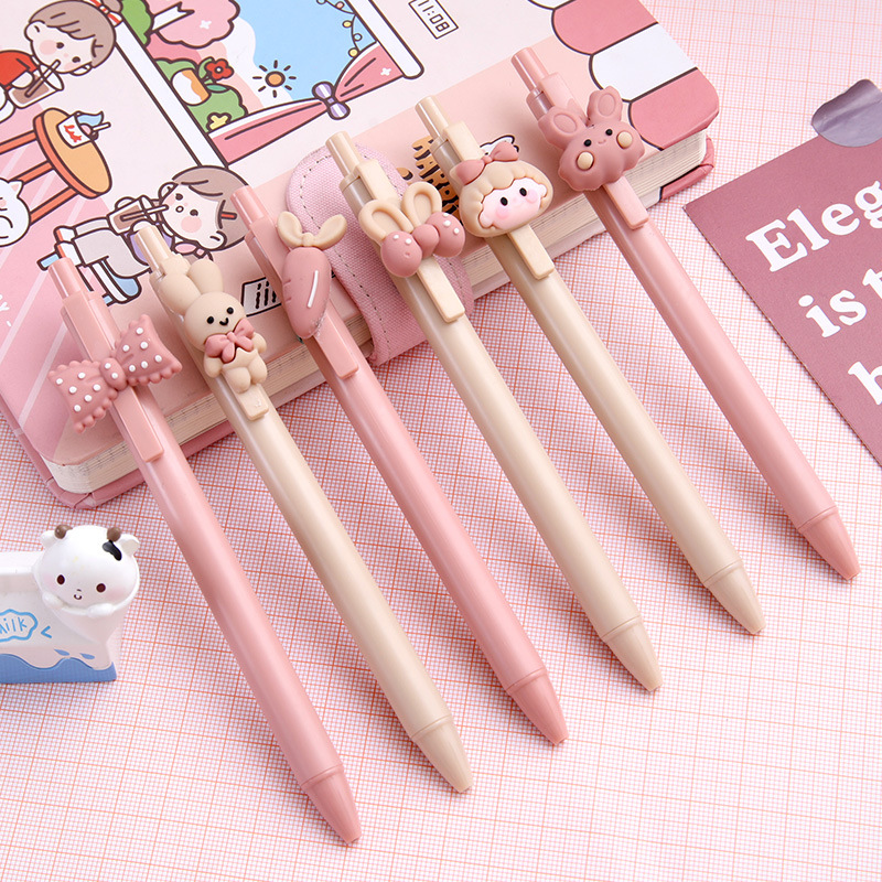 Pink Cute Ballpoint Stationery Test Pressure Pens