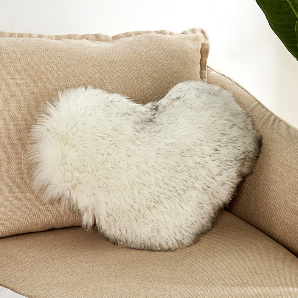 Heart Shape Plush Throw Pillow Sofa Cushion Stuffed Home Decoration - Image 2