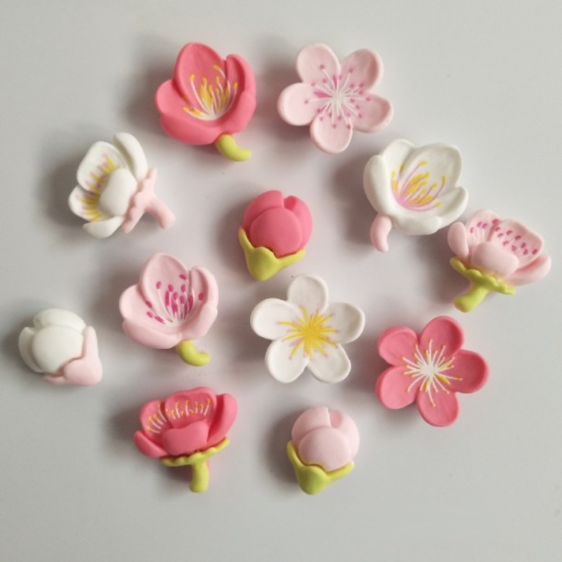 Pink Flower Resin Refrigerator Magnet Stickers - Image 2
