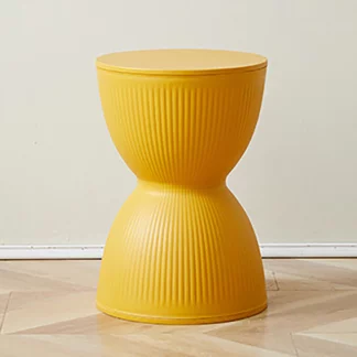 Side Table Creative Design Hourglass Bedside Yellow