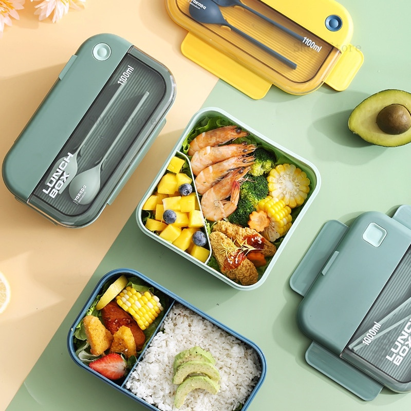 Square Portable Lunch Bento Box, 2 Boxes - Image 3