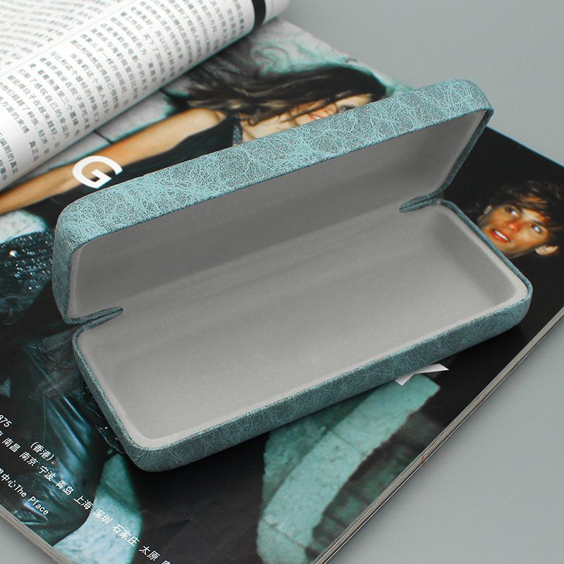 Portable Unisex Leather Spectacle Waterproof Eye Glasses Case - Image 2