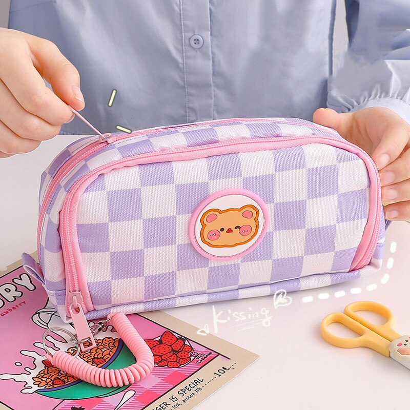 Portable Cartoon Bear Pencil Storage Bag - Image 3