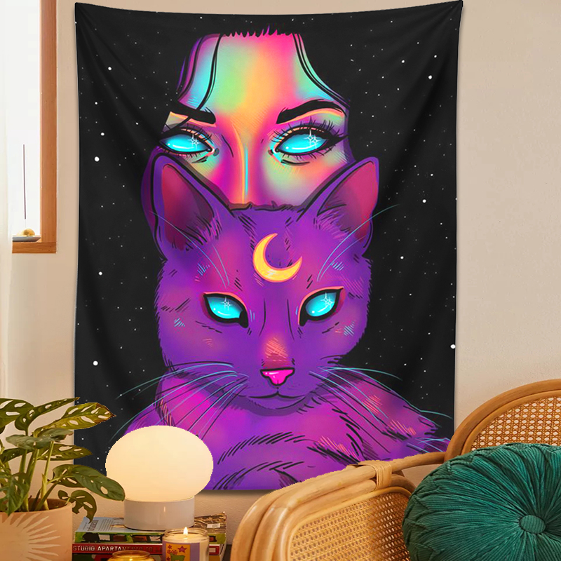 Psychedelic Girl Tapestry Wall Hanging For Home - Image 5
