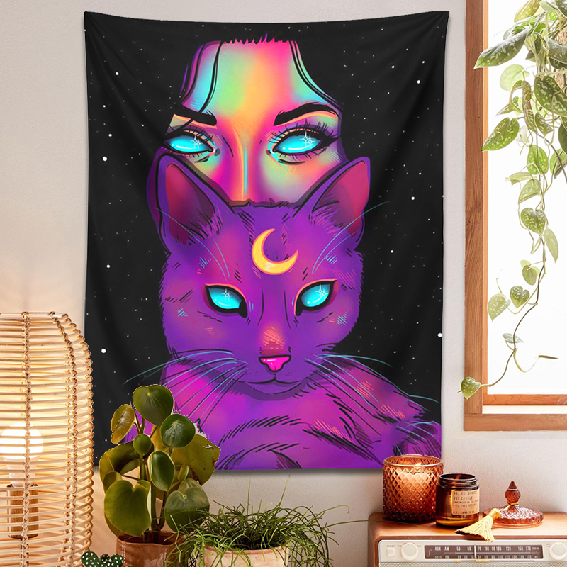 Psychedelic Girl Tapestry Wall Hanging For Home