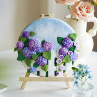 Diy Wool Kits With Frame Felt Painting Flowers