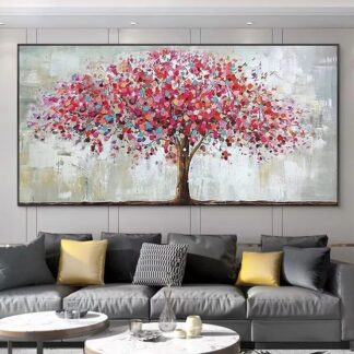 Flower Tree Painting On Numbers For Home Decors