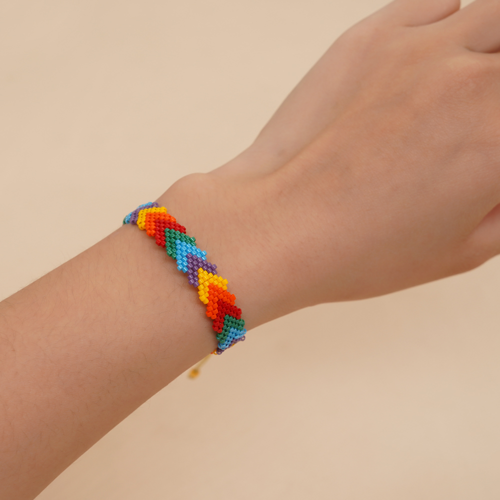 Rainbow Heart Bracelet For Women - Image 3