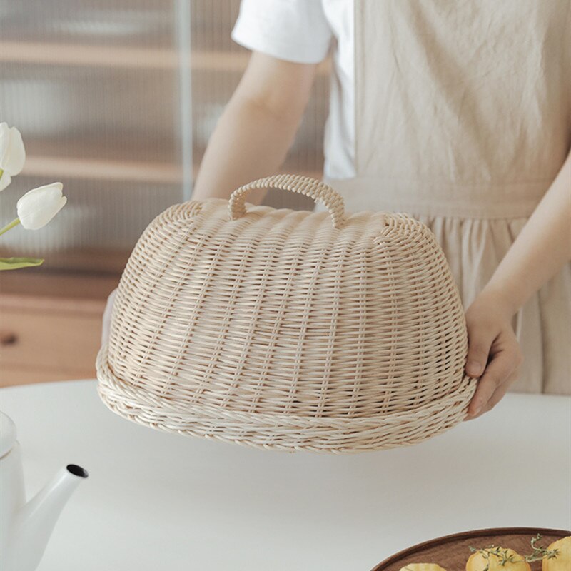 Bread Basket White Rattan Storage Baskets - Image 2