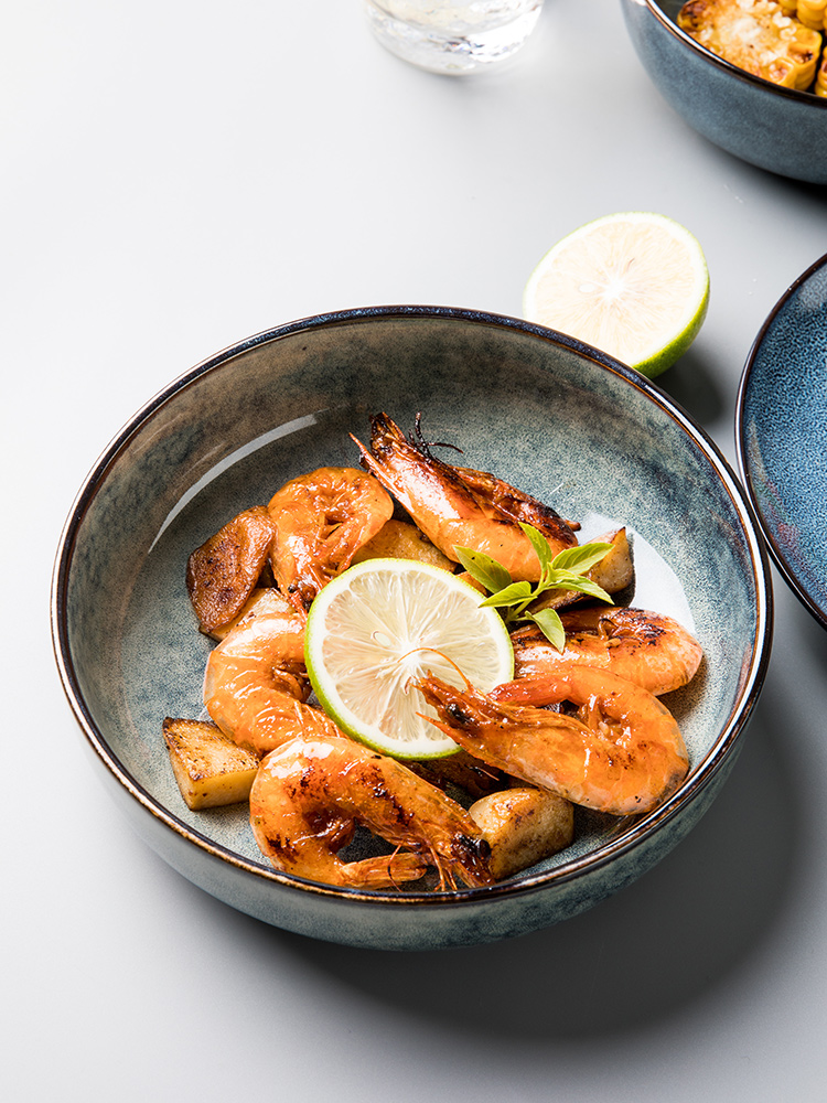 Retro Ceramic Bowl Nordic Creative Dish Bowl - Image 4