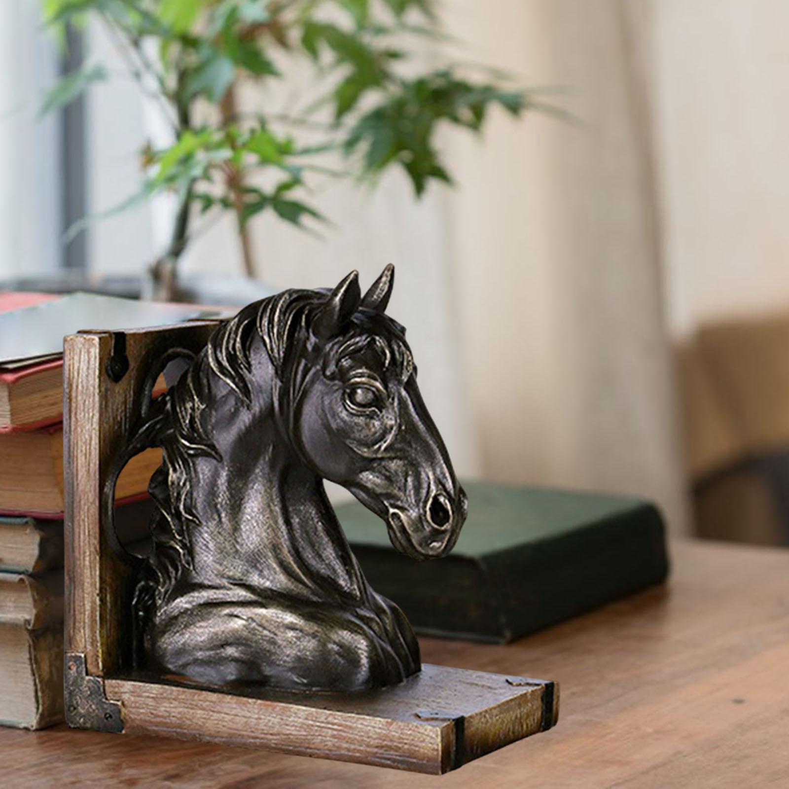 Retro Horse Head Statue Book Stopper - Image 4